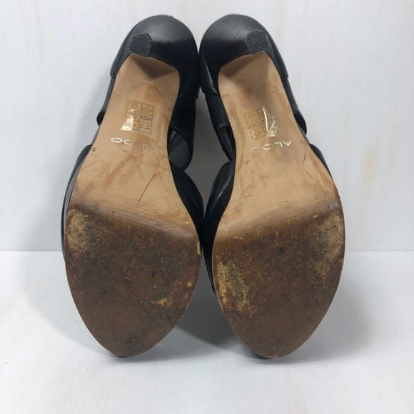 Aldo Black Cage Heels Size 6.5 - Picture 7 of 7